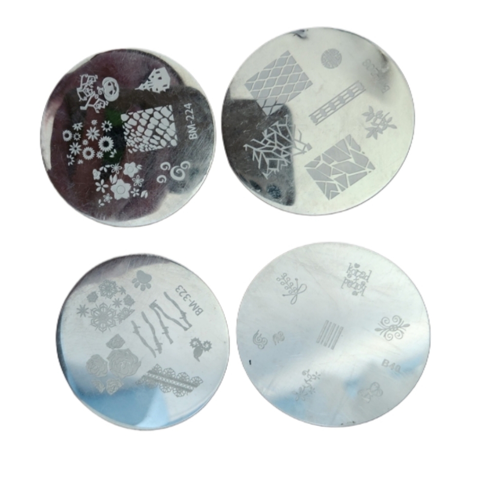 Set Of Four Nail Plates For Nailโ Art Decor Polish